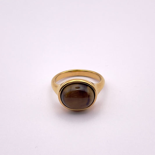 Igri Tiger's Eye Gold Ring