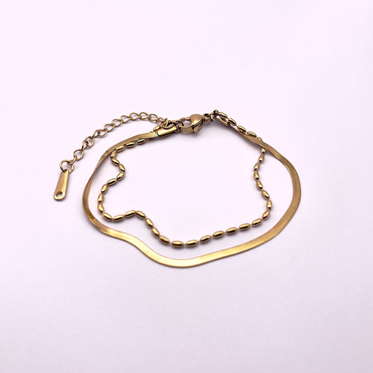 Raio Double Band Gold Bracelet