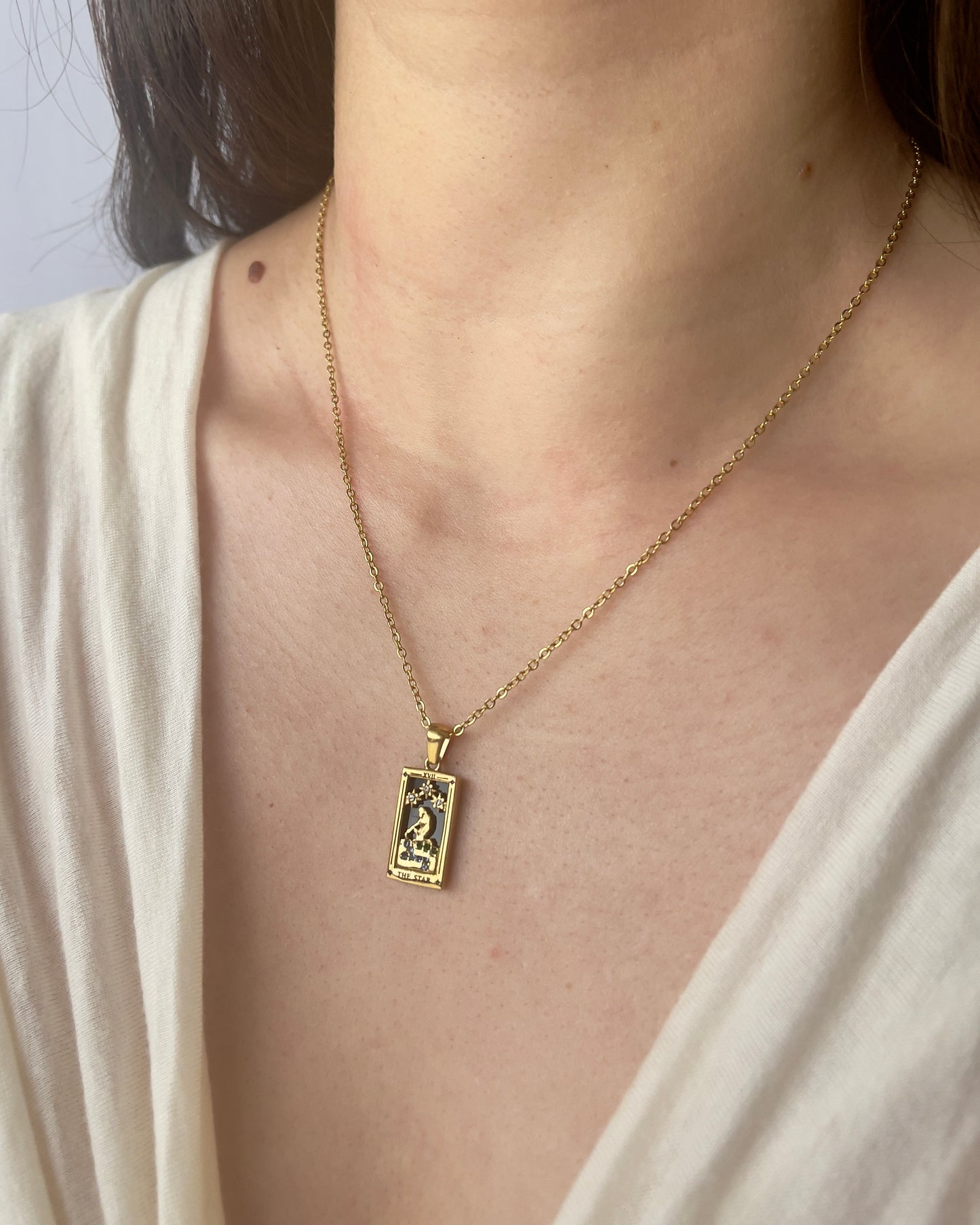 Irai:Star Alluring Gold Plated Tarot Necklace