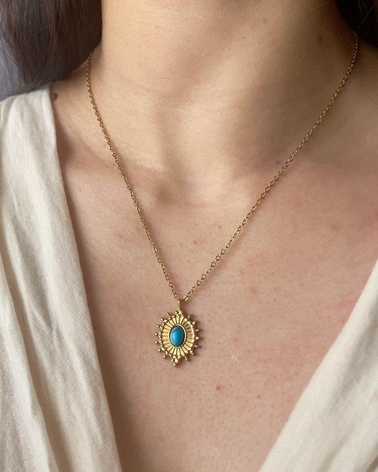 Koua Turquoise Radial Necklace