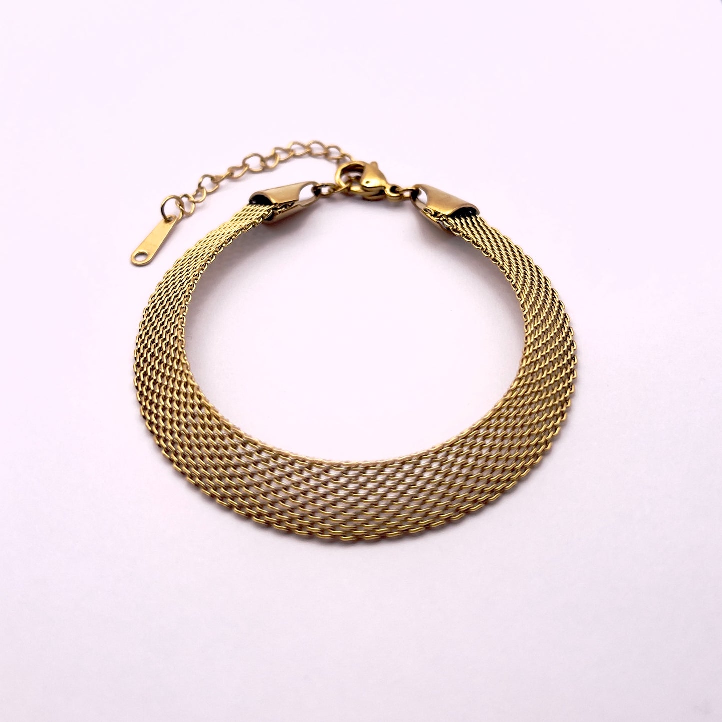 Emal Gold Mesh Bracelet